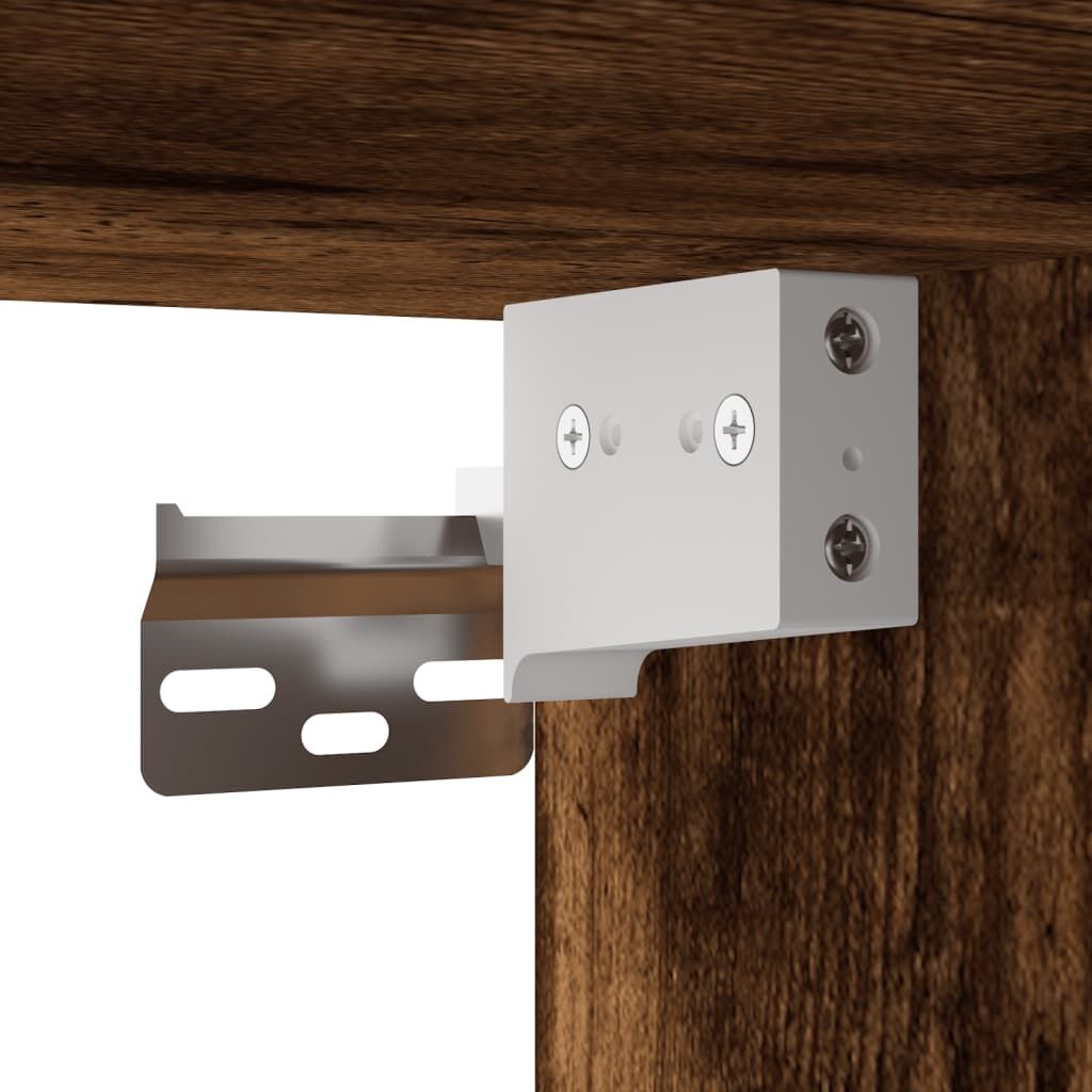 Wall Mounted Cabinets 2 pcs Smoked Oak Engineered Wood Price