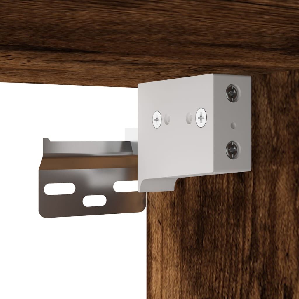 Wall Mounted Cabinets 2 pcs Smoked Oak Engineered Wood Price