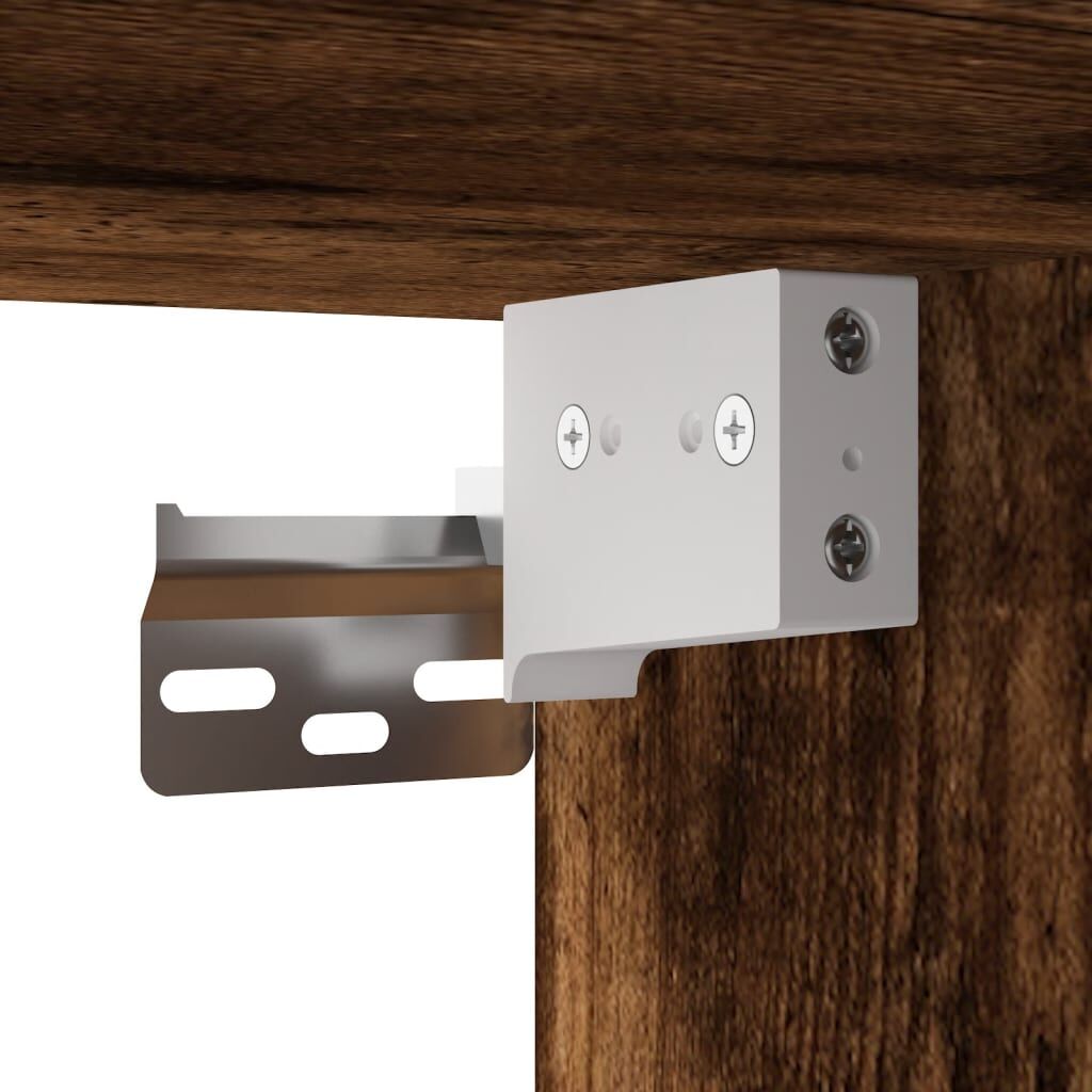 Wall Mounted Cabinets 2 pcs Smoked Oak Engineered Wood Price