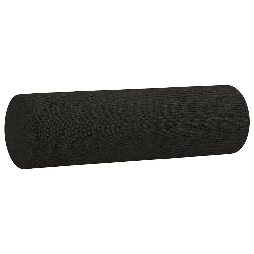 4 Piece Sofa Set with Pillows Black Fabric Price