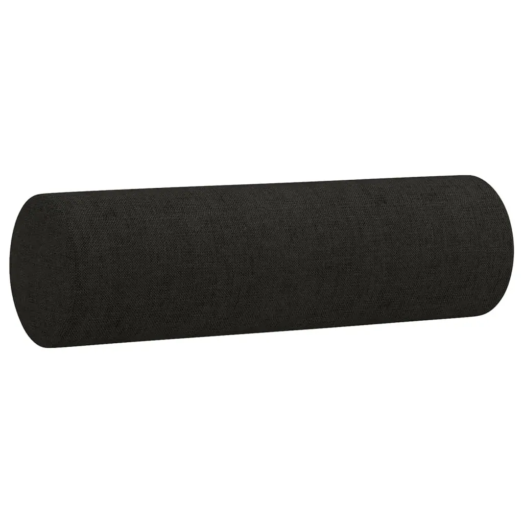 4 Piece Sofa Set with Pillows Black Fabric Price