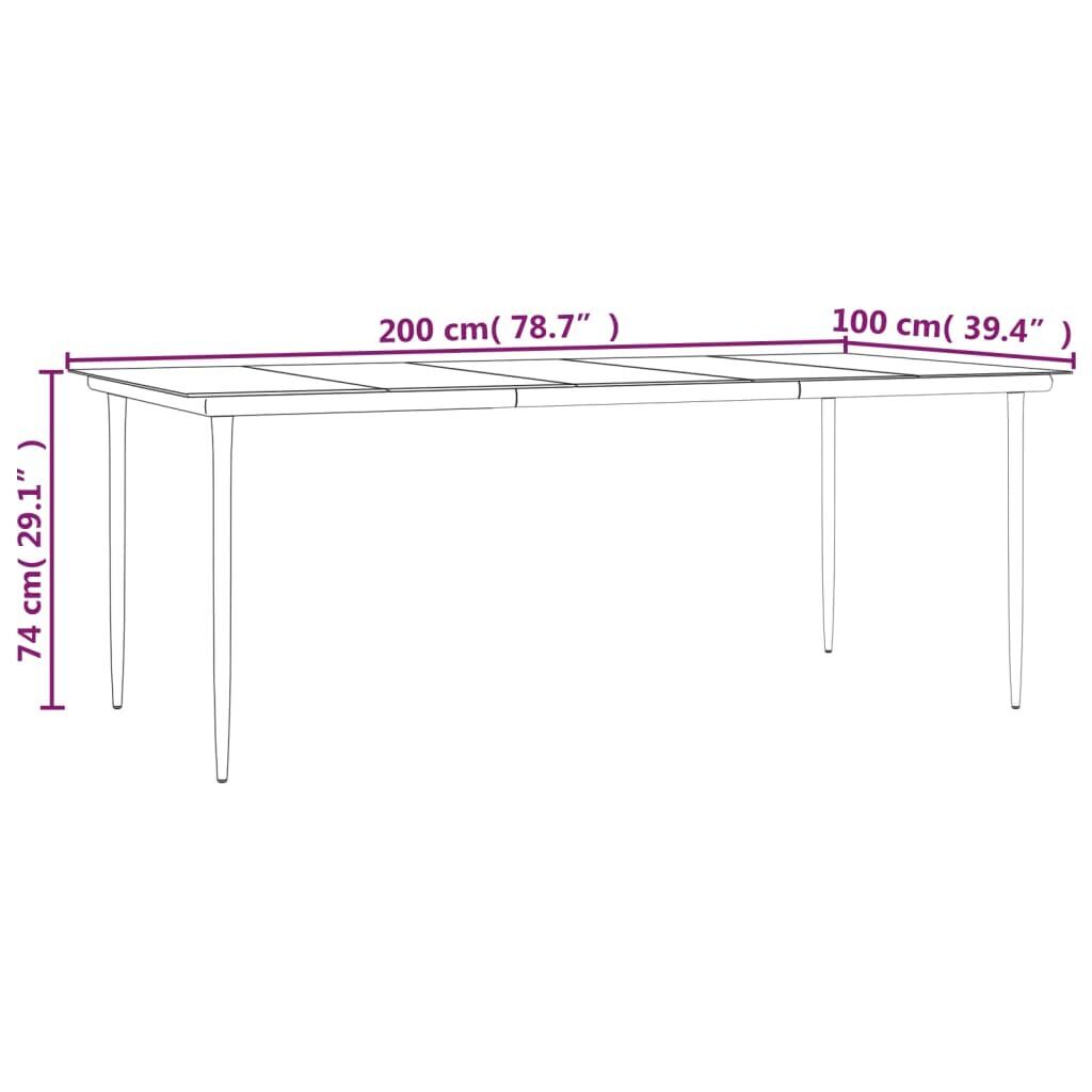 7 Piece Garden Dining Set Black Poly Rattan and Steel Price