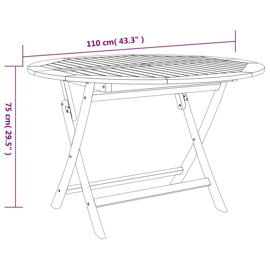 5 Piece Garden Dining Set Solid Wood Acacia Price
