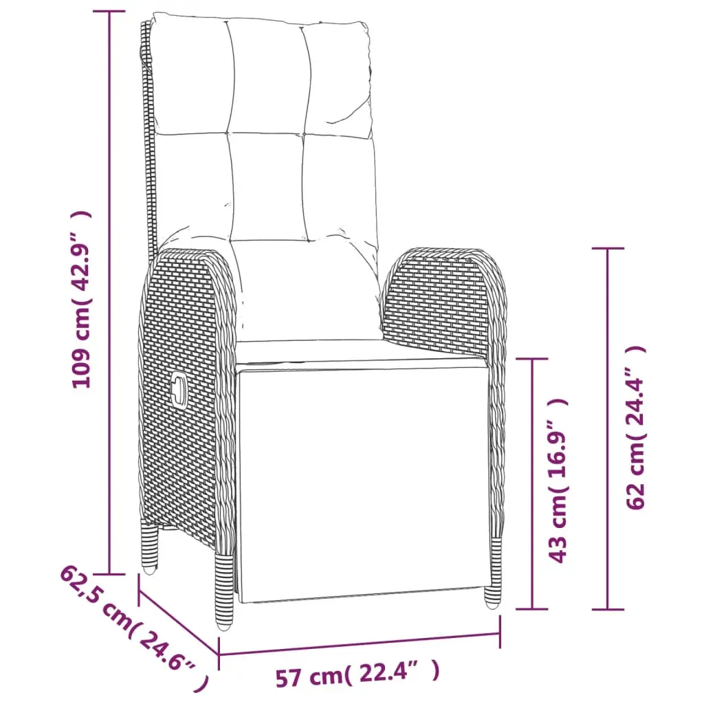 4 Piece Garden Dining Set with Cushions Grey Poly Rattan Price