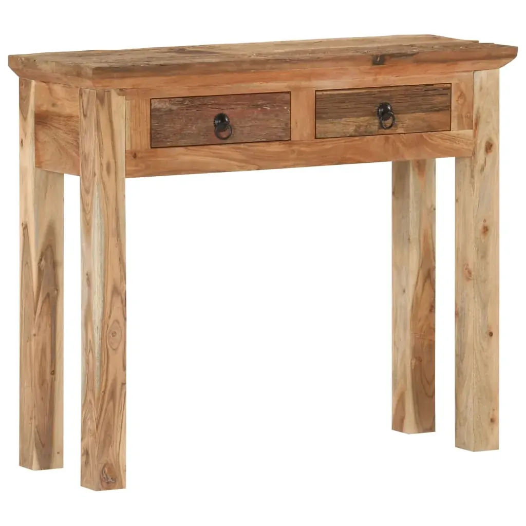 Console Table 90.5x30x75cm Solid Acacia Wood and Reclaimed Wood Price
