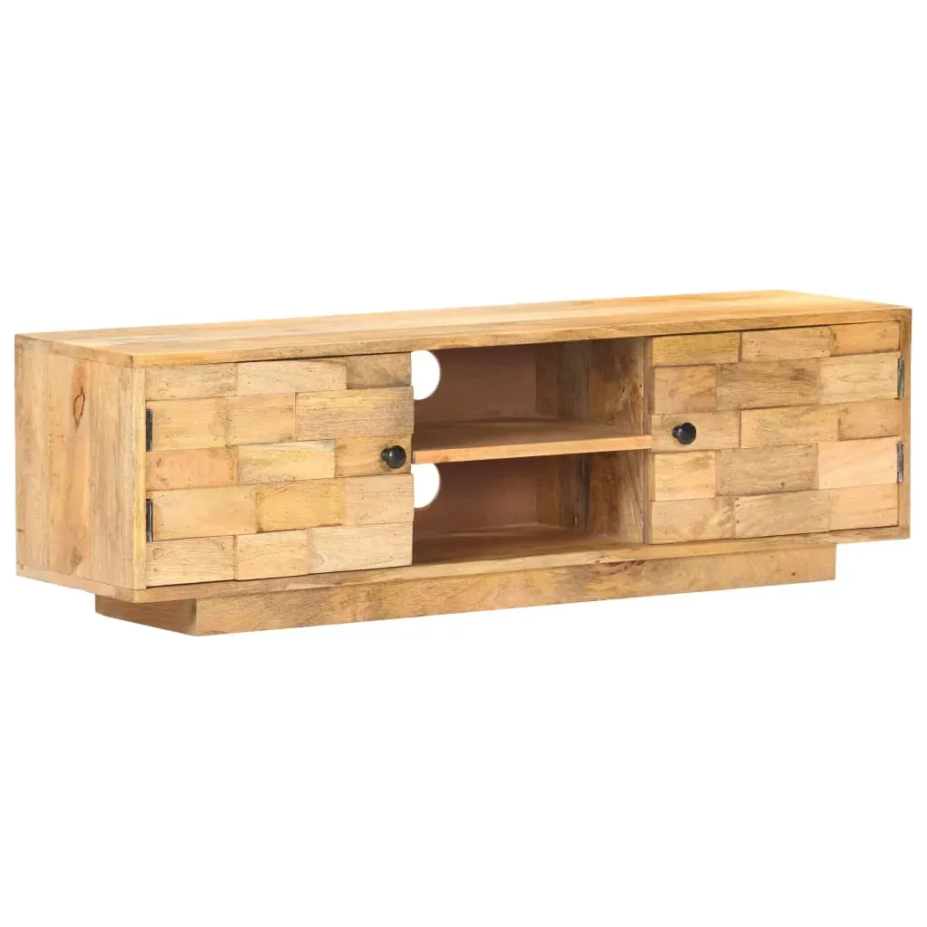 TV Cabinet 116x30x35 cm Solid Mango Wood Price