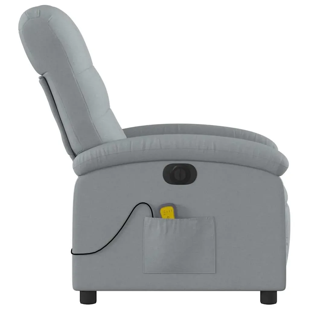 Electric Massage Recliner Chair Light Grey Fabric Price