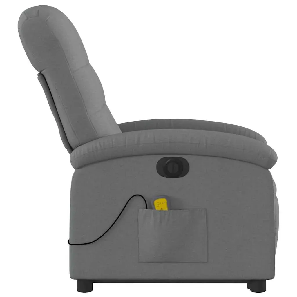 Electric Stand up Massage Recliner Chair Dark Grey Fabric Price
