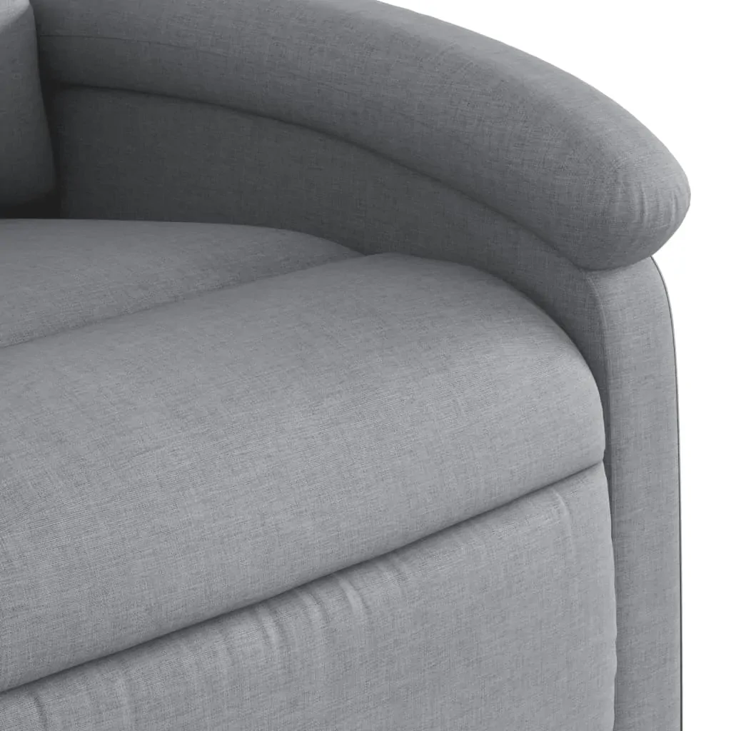 Electric Recliner Chair Light Grey Fabric Price