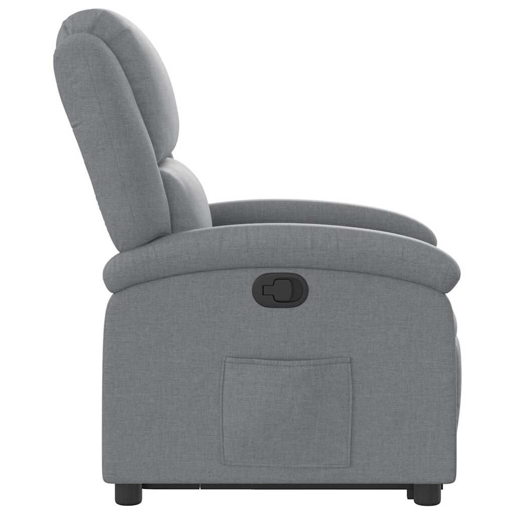 Stand up Recliner Chair Light Grey Fabric Price