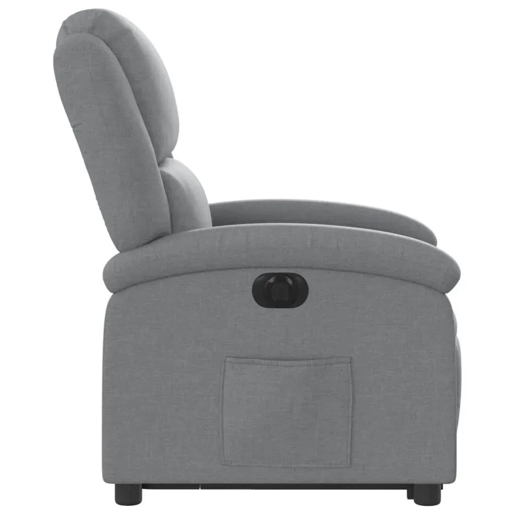 Electric Stand up Recliner Chair Light Grey Fabric Price