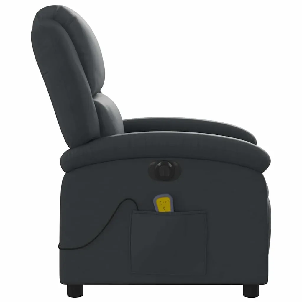 Electric Massage Recliner Chair Black Real Leather Price