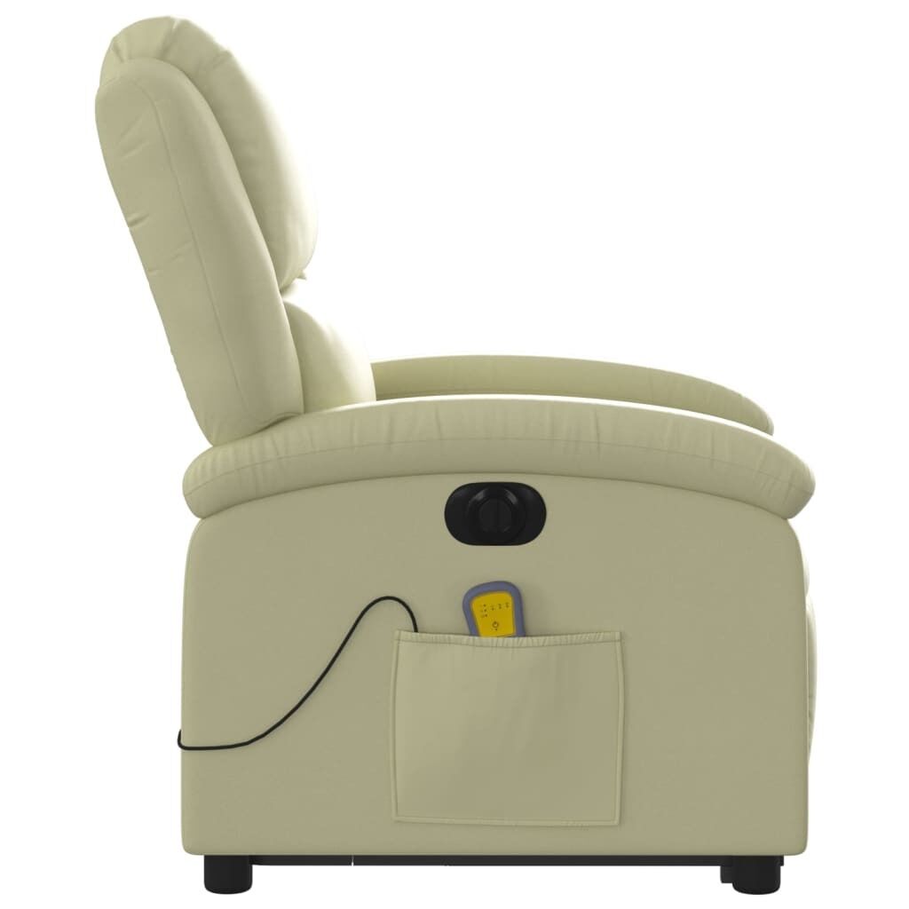 Electric Stand up Massage Recliner Chair Cream Real Leather Price