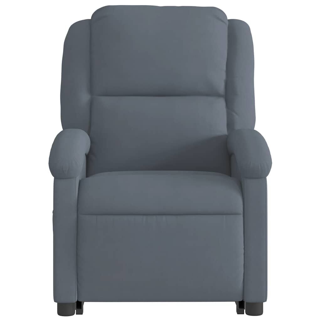 Stand up Massage Recliner Chair Dark Grey Velvet Price