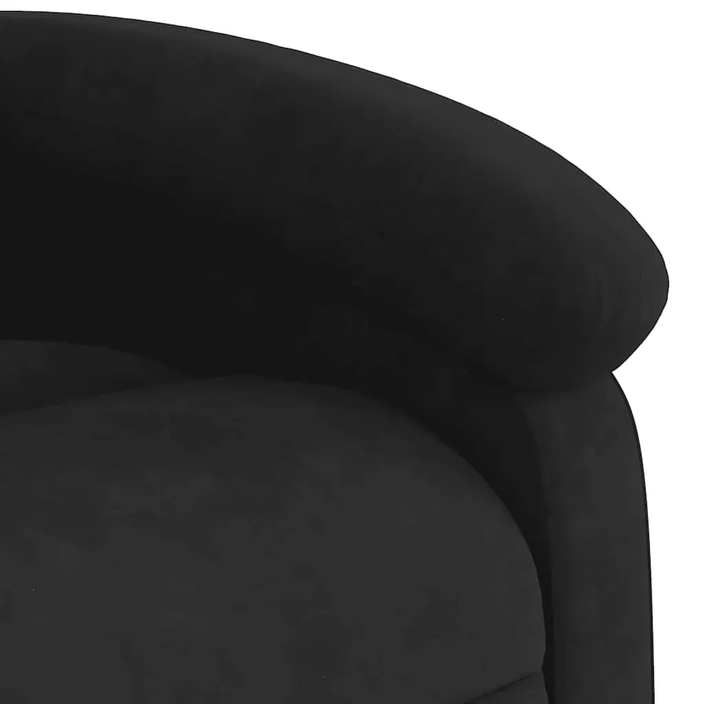 Electric Stand up Massage Recliner Chair Black Velvet Price