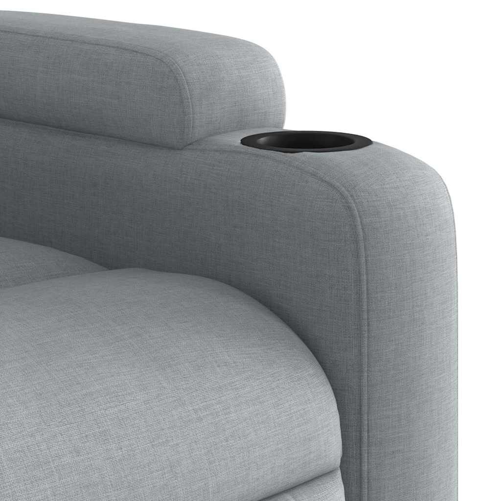 Electric Massage Recliner Chair Light Grey Fabric Price
