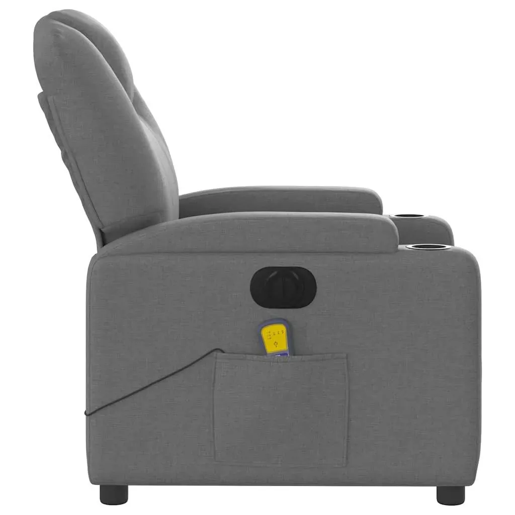 Electric Massage Recliner Chair Dark Grey Fabric Price