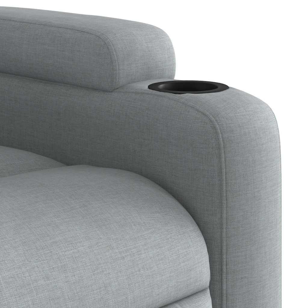 Stand up Massage Recliner Chair Light Grey Fabric Price