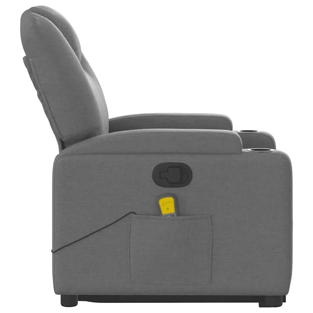 Stand up Massage Recliner Chair Dark Grey Fabric Price