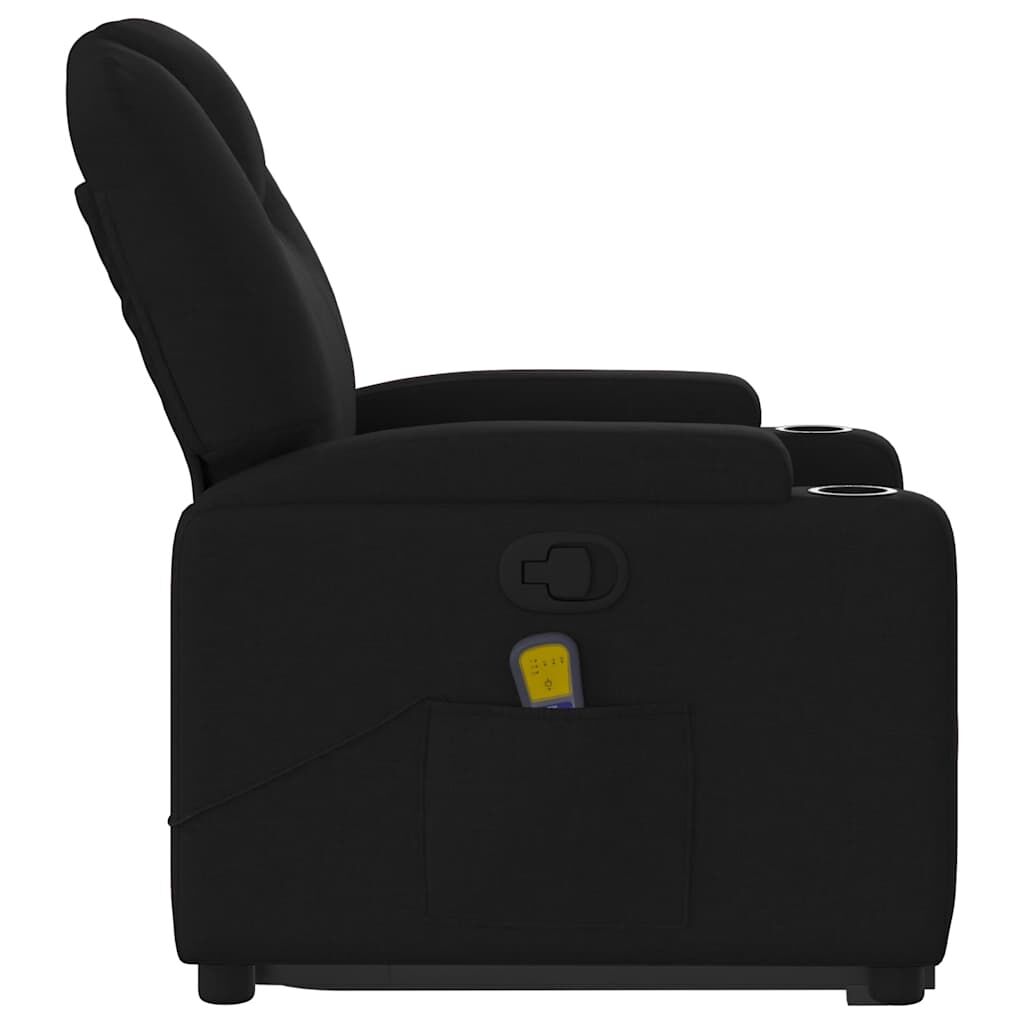 Stand up Massage Recliner Chair Black Fabric Price
