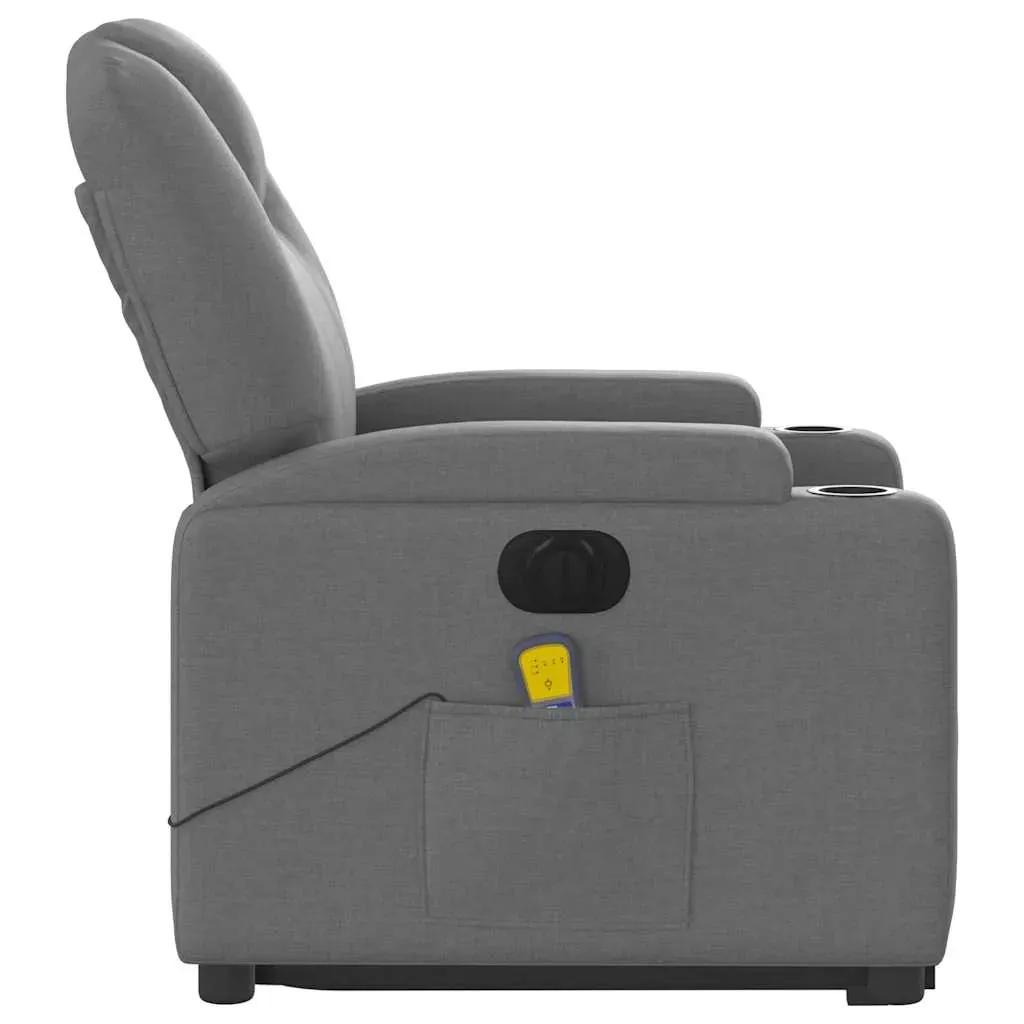 Electric Stand up Massage Recliner Chair Dark Grey Fabric Price