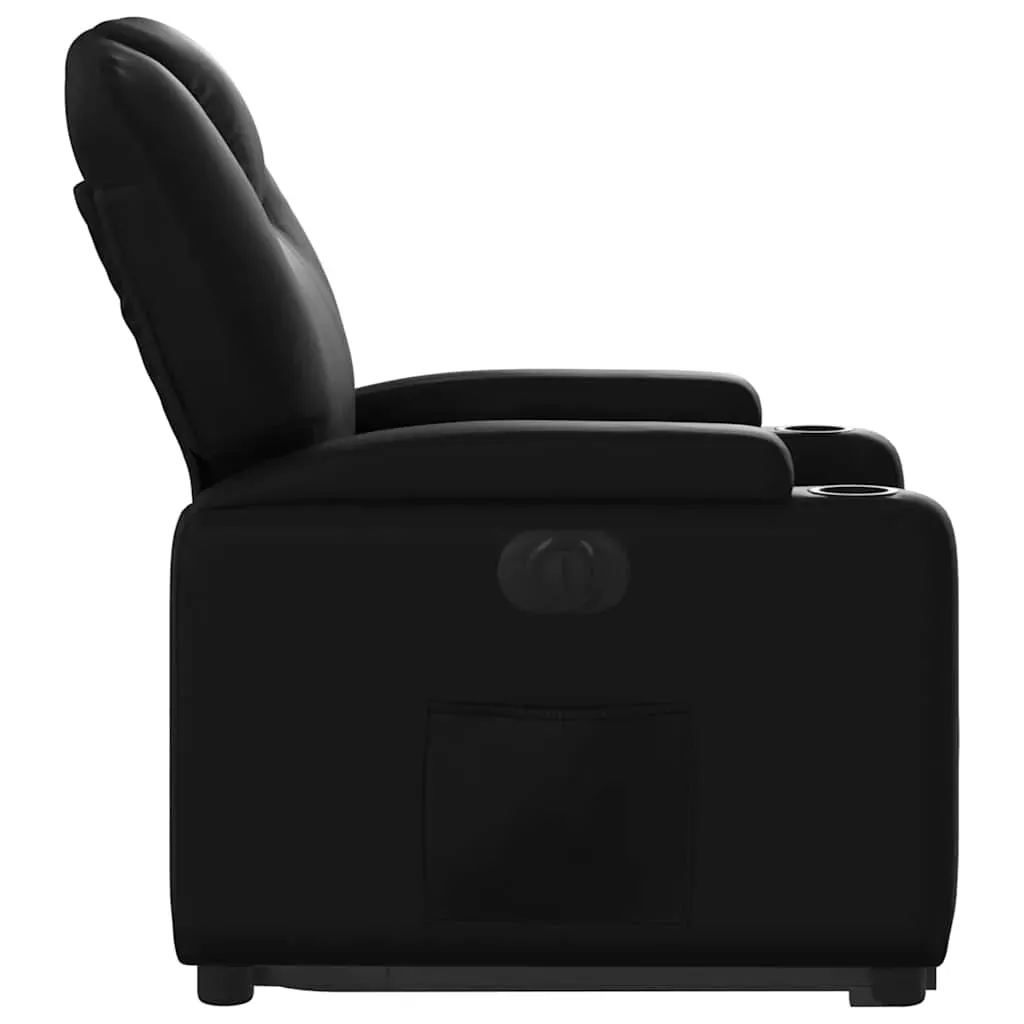 Electric Stand up Recliner Chair Black Faux Leather Price