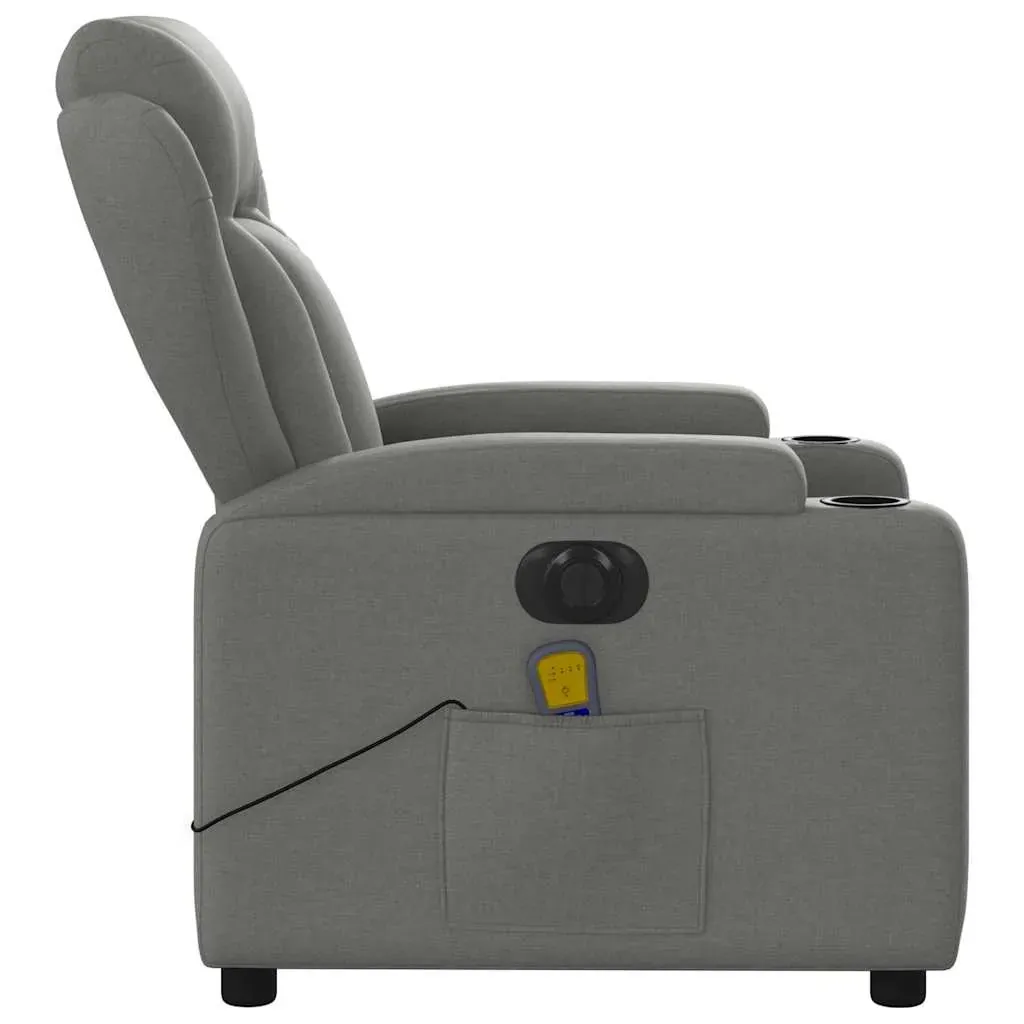 Electric Massage Recliner Chair Dark Grey Fabric Price