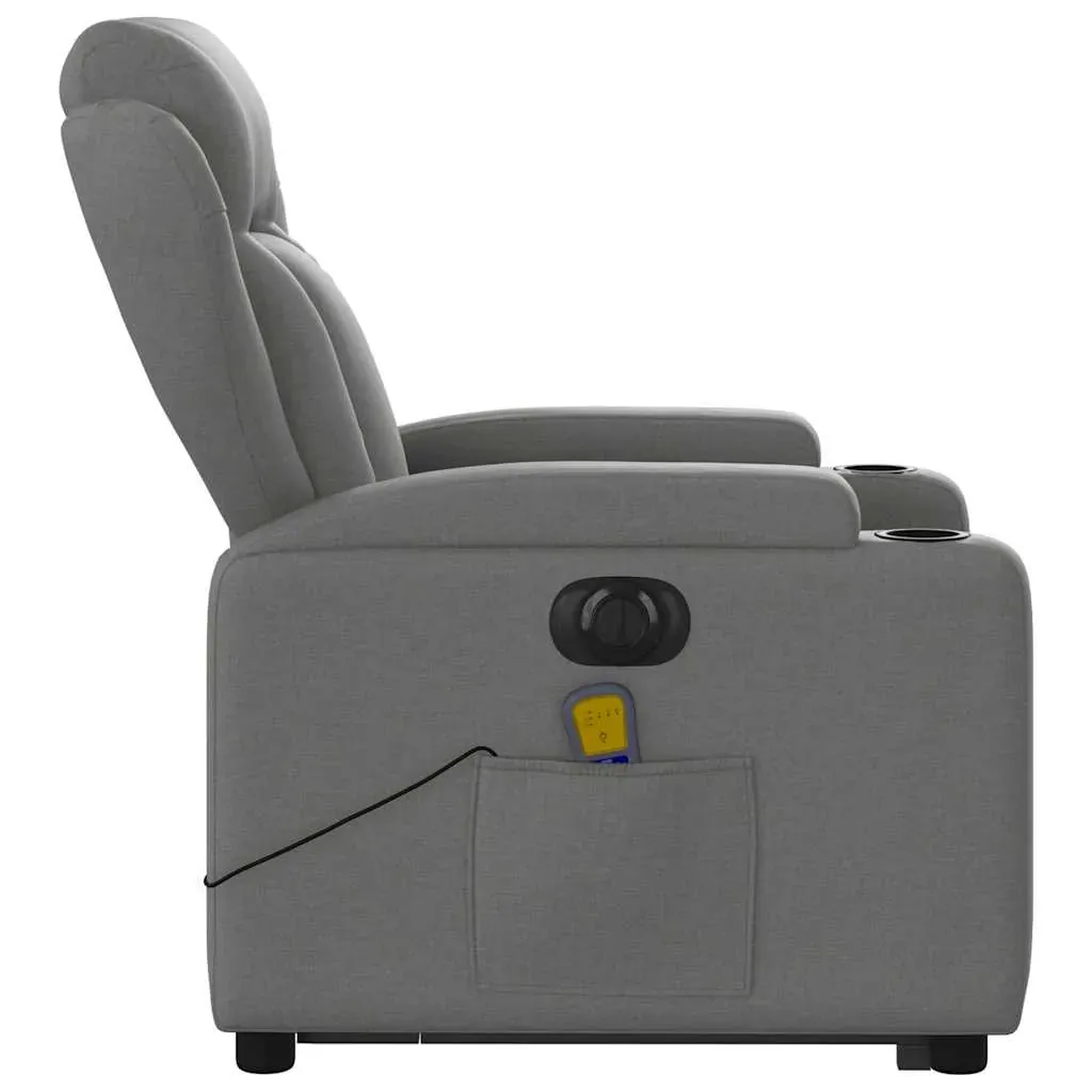 Electric Stand up Massage Recliner Chair Dark Grey Fabric Price
