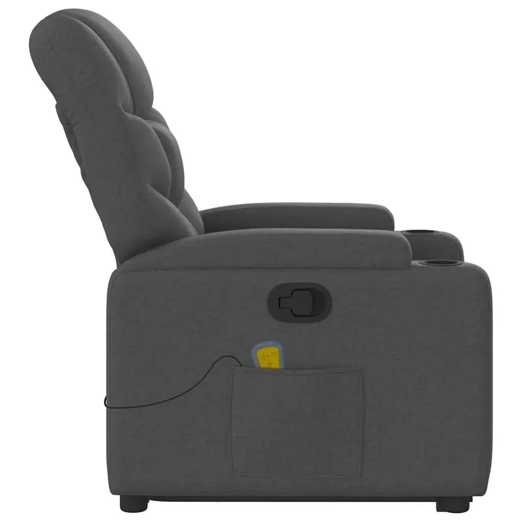 Stand up Massage Recliner Chair Dark Grey Fabric Price