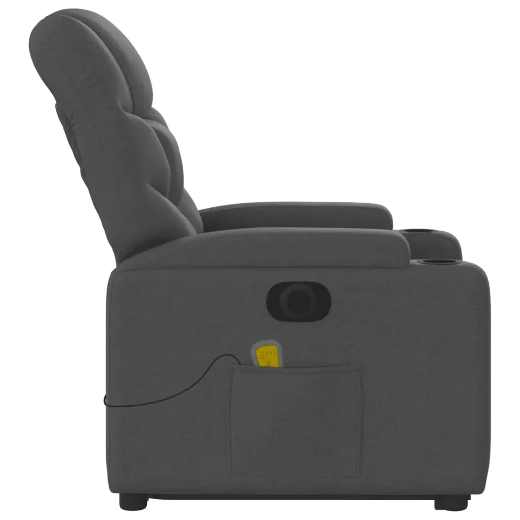 Electric Stand up Massage Recliner Chair Dark Grey Fabric Price