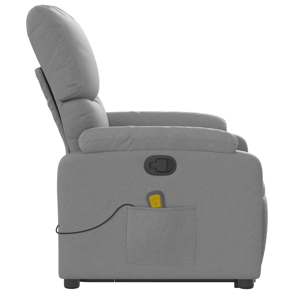 Stand up Massage Recliner Chair Light Grey Fabric Price