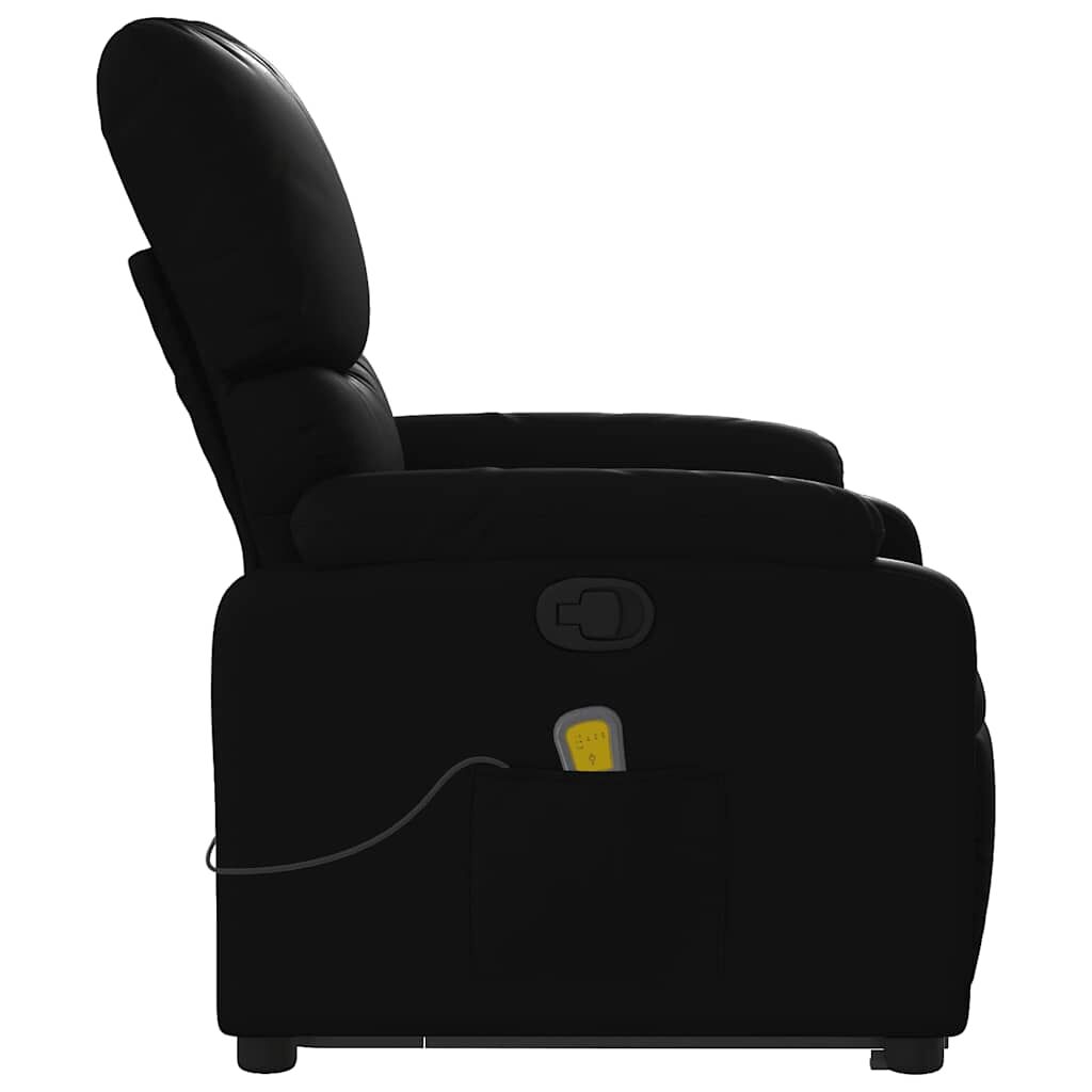Stand up Massage Recliner Chair Black Faux Leather Price