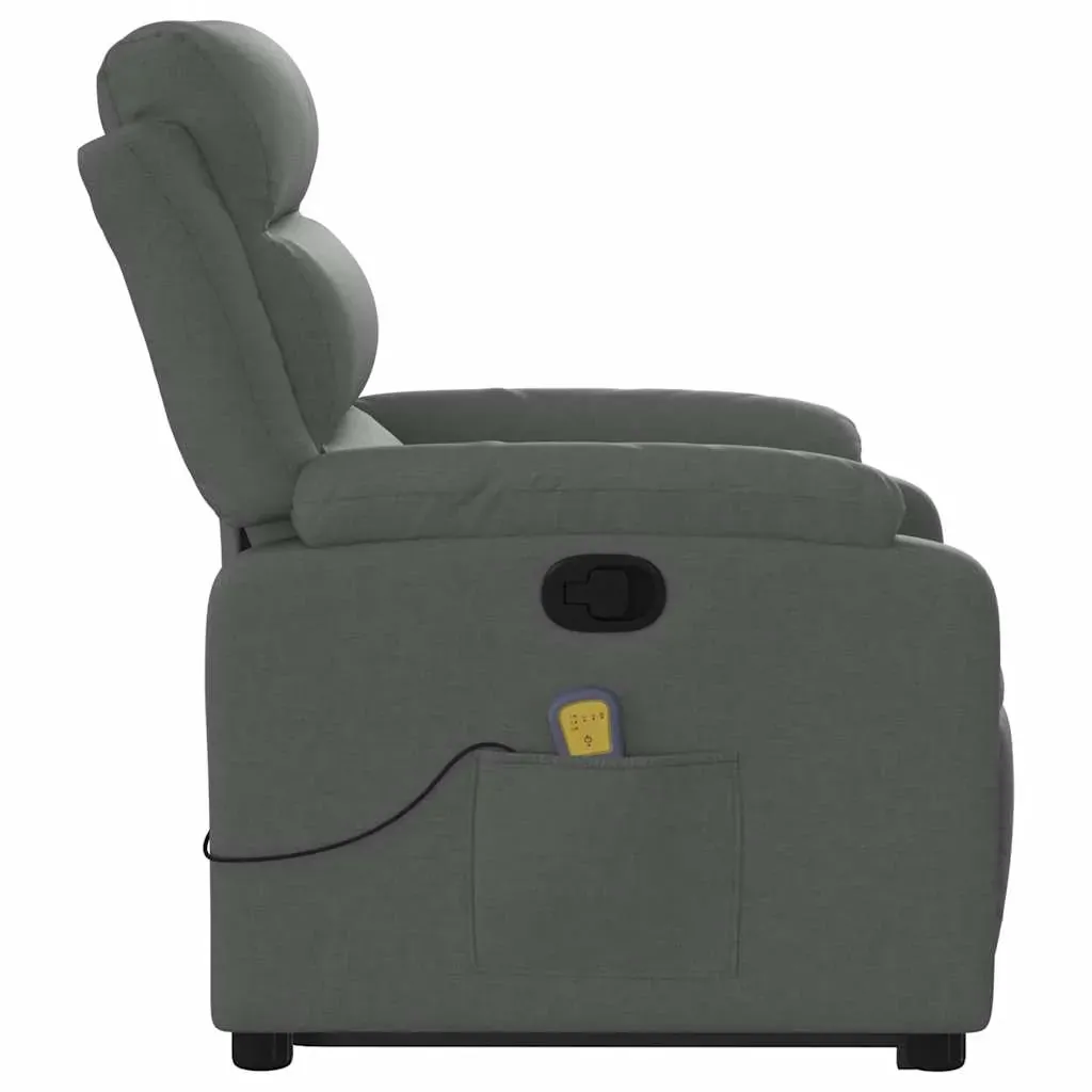 Stand up Massage Recliner Chair Dark Grey Fabric Price