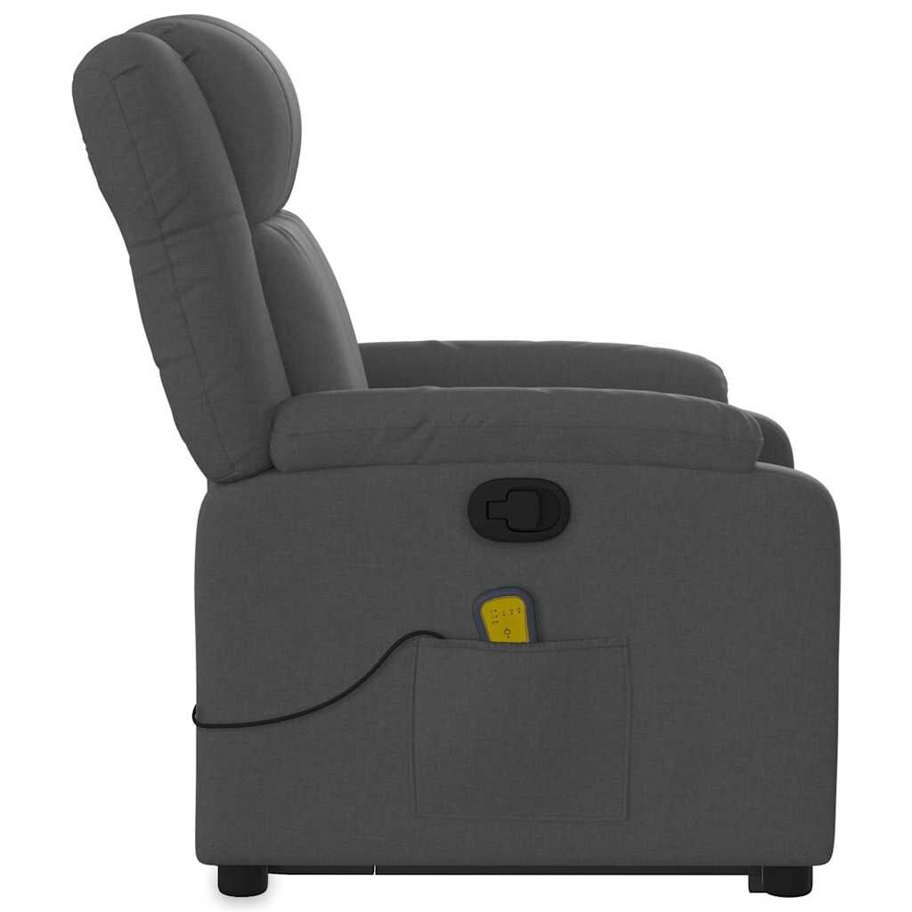 Stand up Massage Recliner Chair Dark Grey Fabric Price
