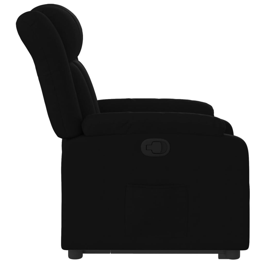 Stand up Massage Recliner Chair Black Fabric Price