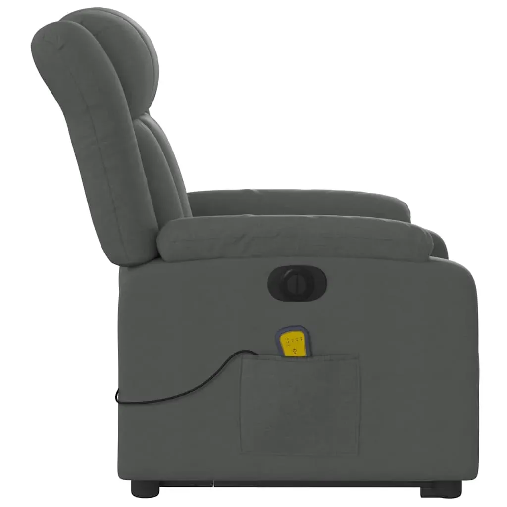 Electric Stand up Massage Recliner Chair Dark Grey Fabric Price