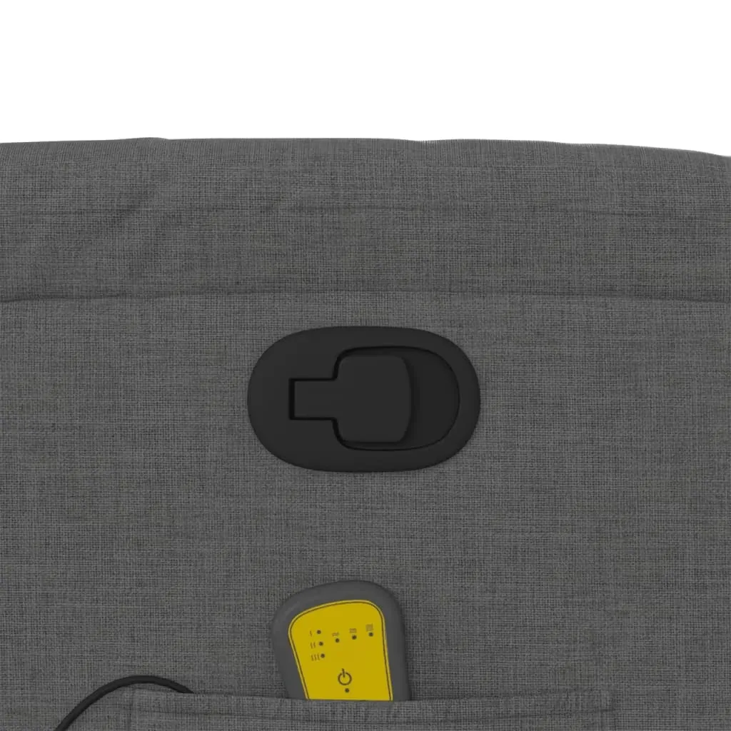 Massage Recliner Chair Dark Grey Fabric Price