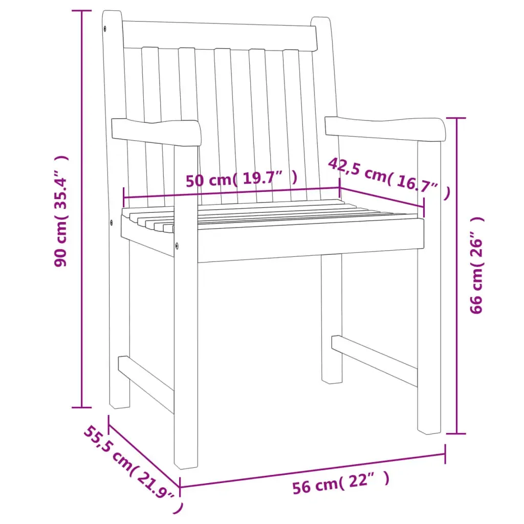 3 Piece Garden Dining Set Solid Wood Acacia Price