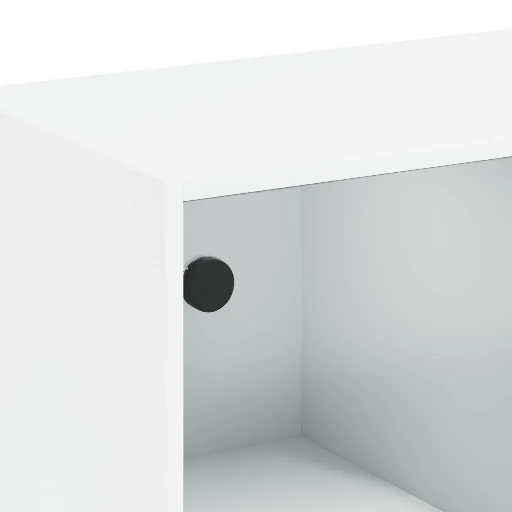 Bookcase with Doors White 136x37x142 cm Engineered Wood Price