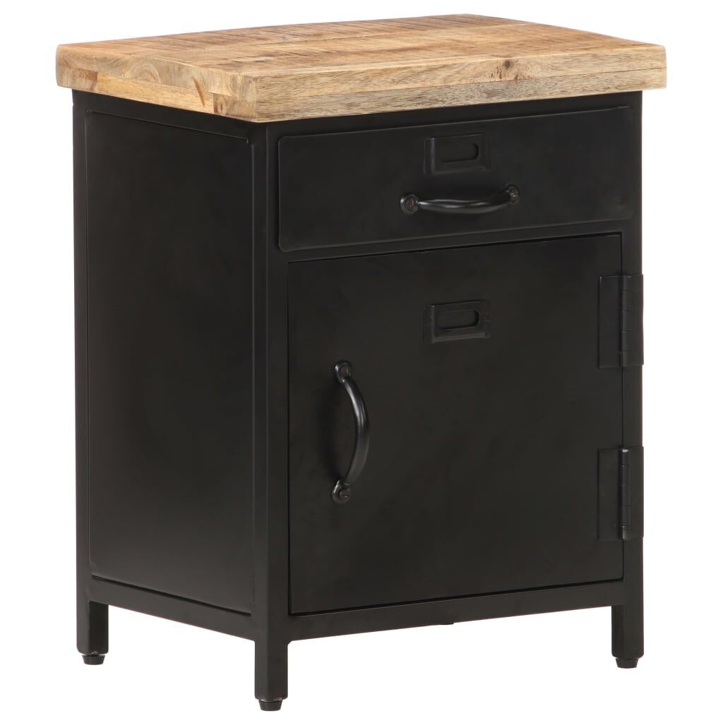 Bedside Cabinet 40x30x52 cm Rough Mango Wood Price