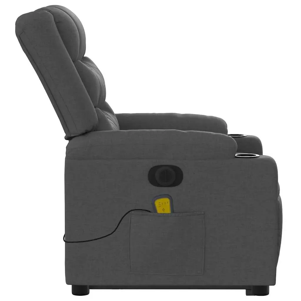Electric Stand up Massage Recliner Chair Dark Grey Fabric Price