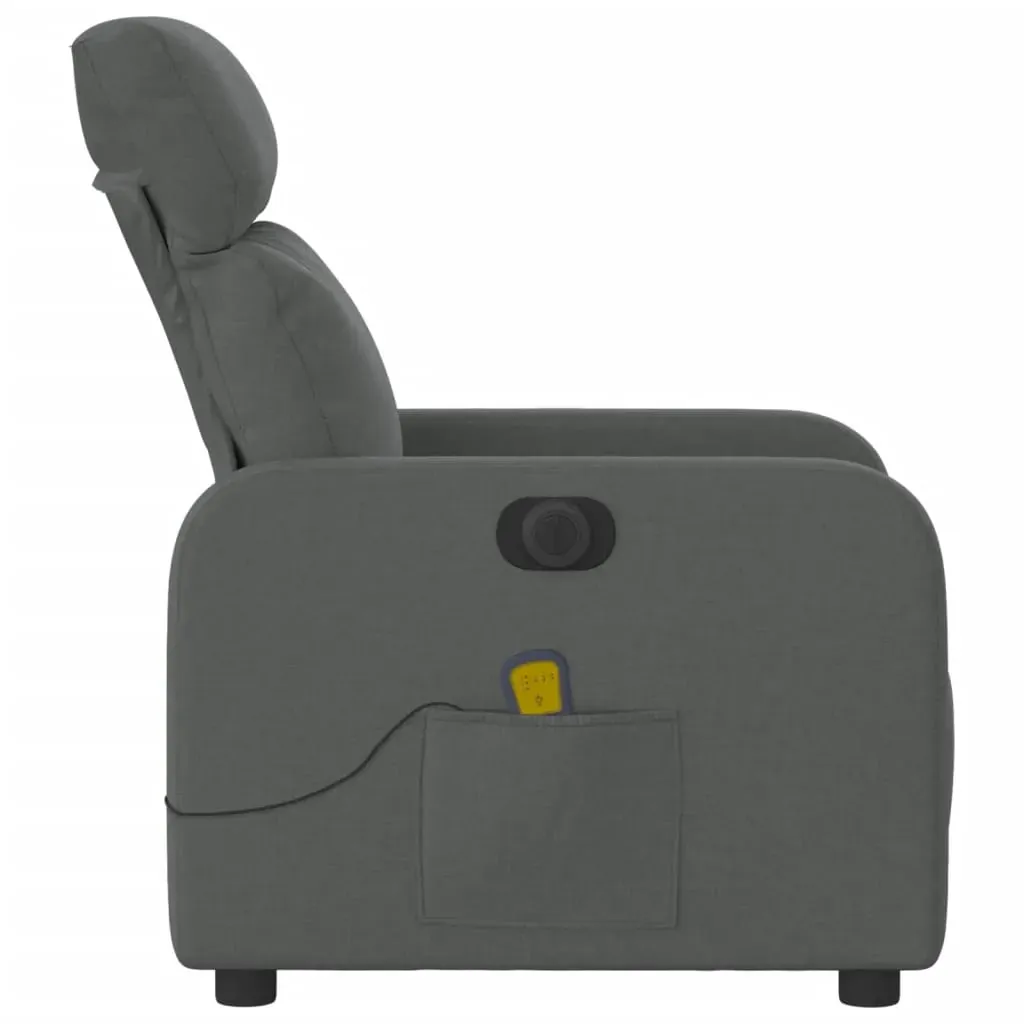 Electric Massage Recliner Chair Dark Grey Fabric Price