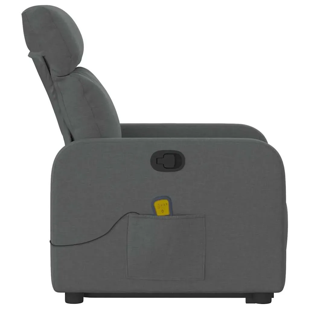 Stand up Massage Recliner Chair Dark Grey Fabric Price