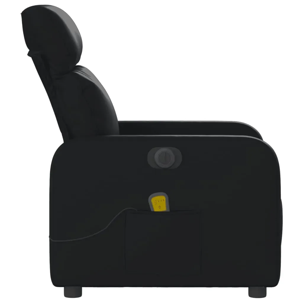 Electric Massage Recliner Chair Black Faux Leather Price