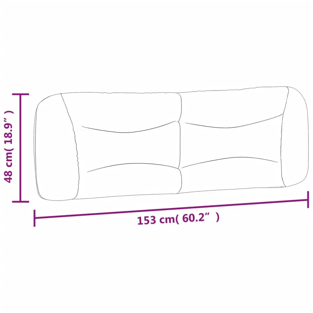 Headboard Cushion "Hvar" Black 153 cm Fabric Price