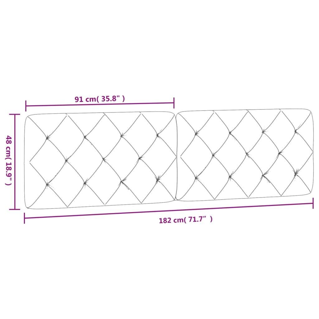Headboard Cushion Black 180 cm Velvet Price