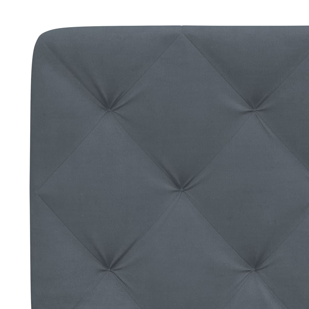 Bed Frame without Mattress Dark Grey 90x190 cm Velvet Price