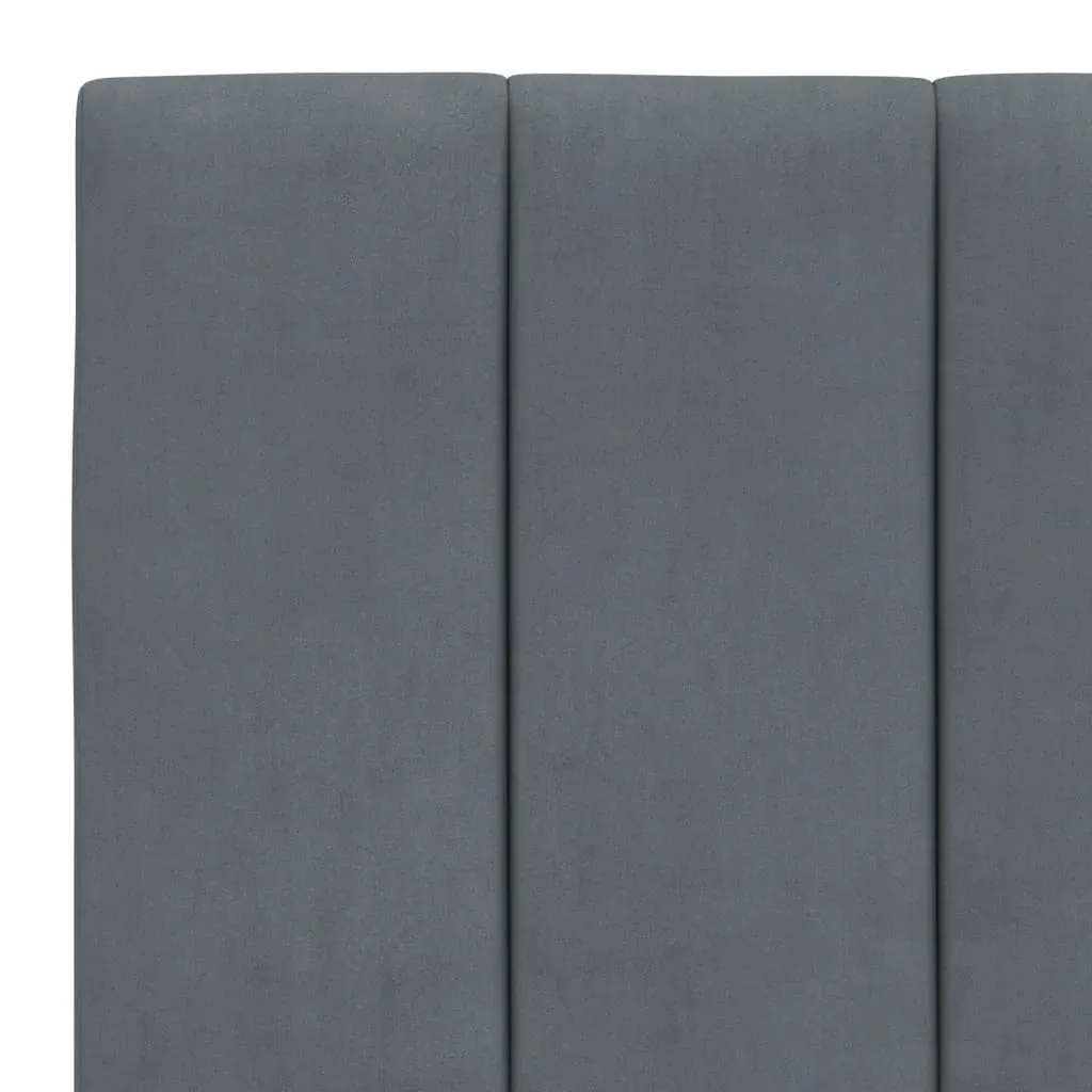 Bed Frame without Mattress "Hanko" Dark Grey 90x190 cm Velvet Price