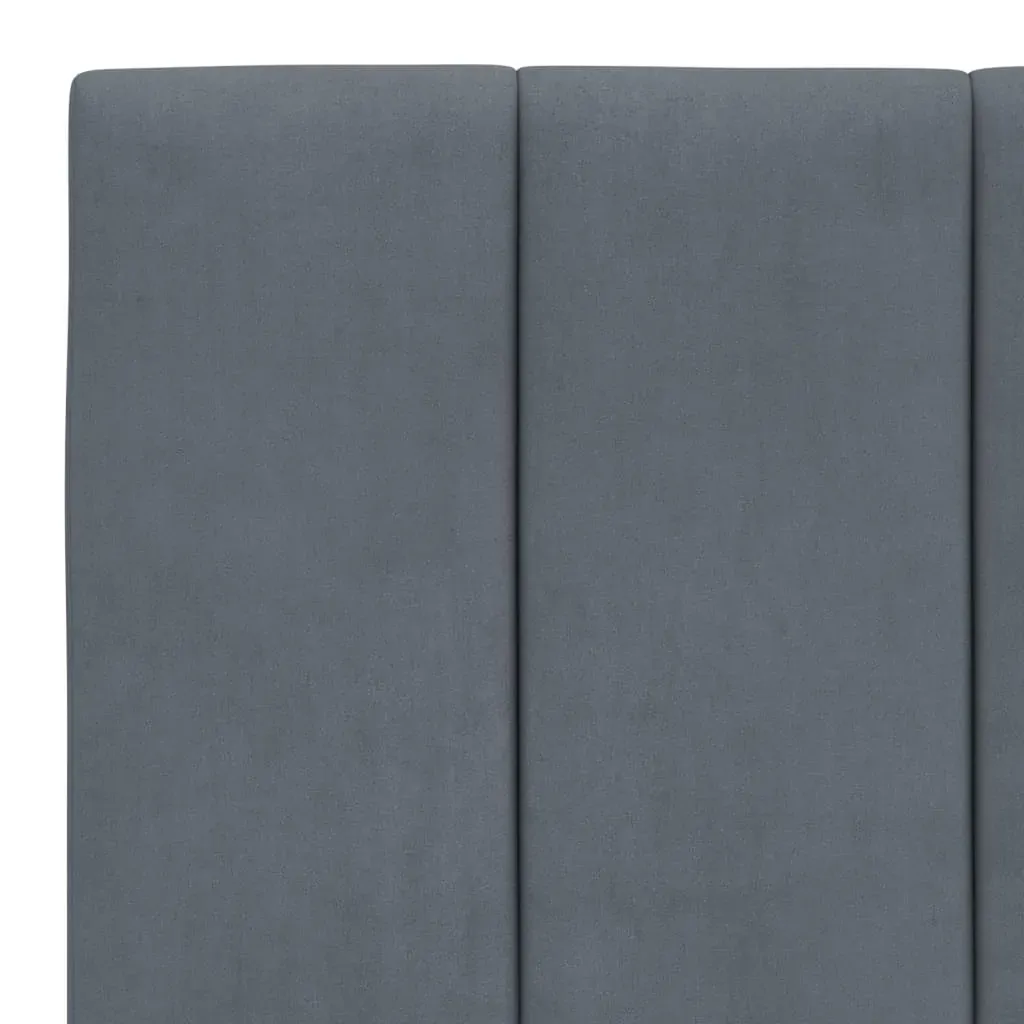 Bed Frame without Mattress "Hankor" Dark Grey 107x203 cm King Single Velvet Price