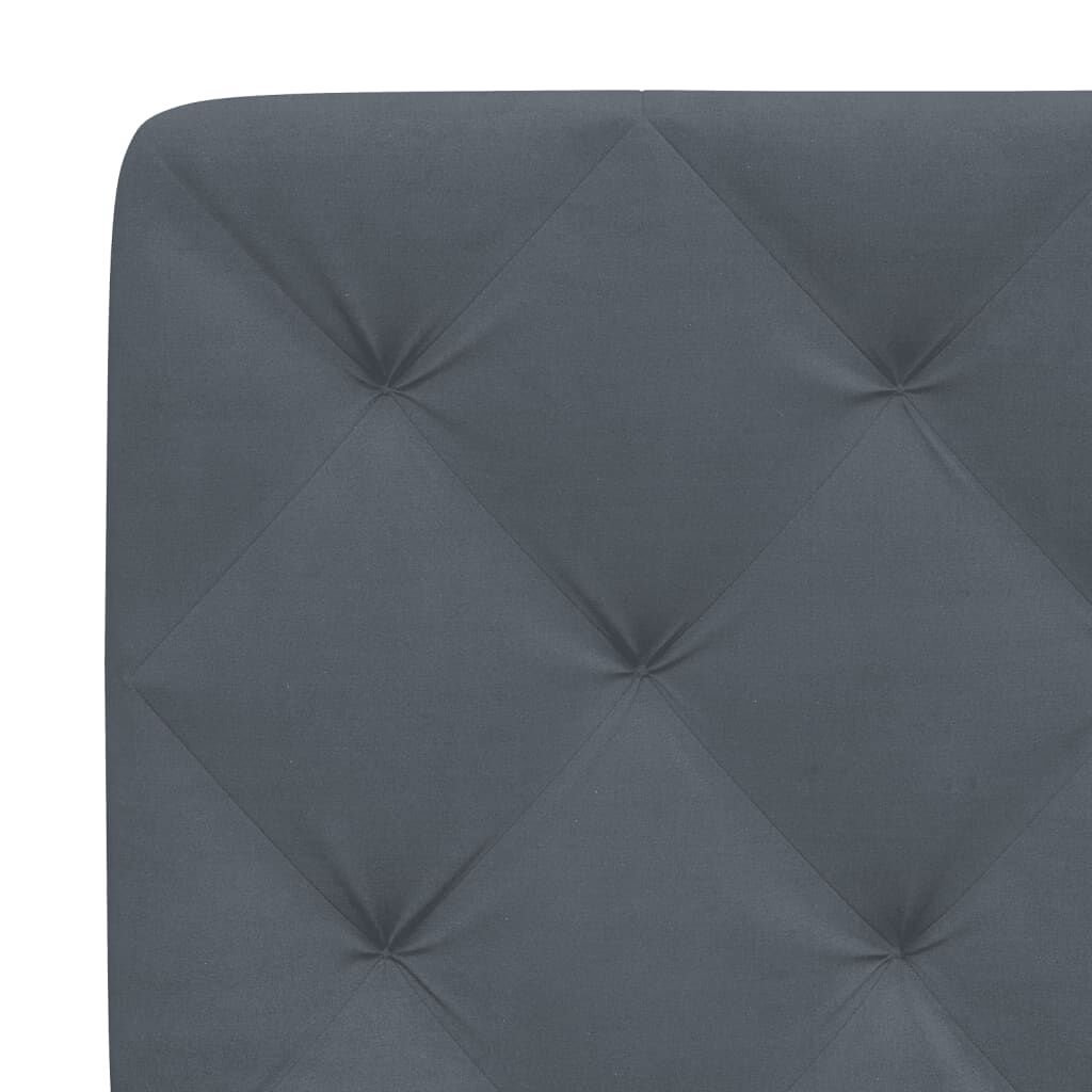 Bed Frame without Mattress Dark Grey 107x203 cm King Single Velvet Price